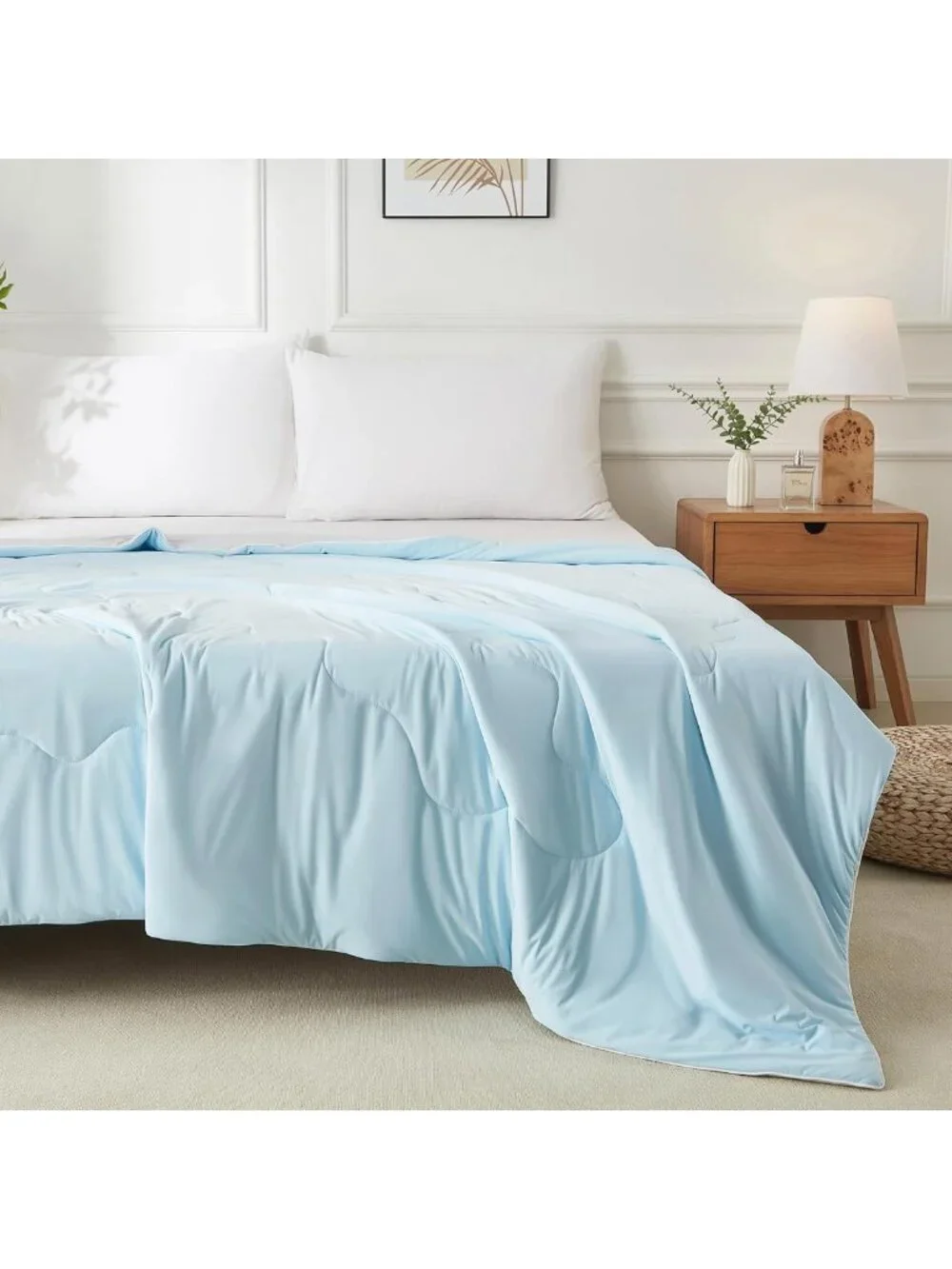 Lightweight King Cooling Comforter, Breathable Q-Max 0.45 Blanket for Hot